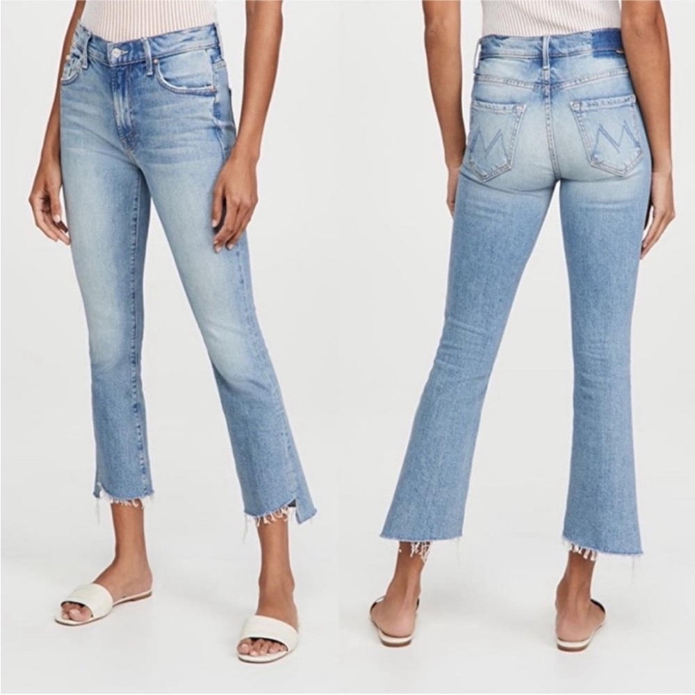 MOTHER Superior Denim The Insider Crop Step Fray Jeans in I Confess Size 31